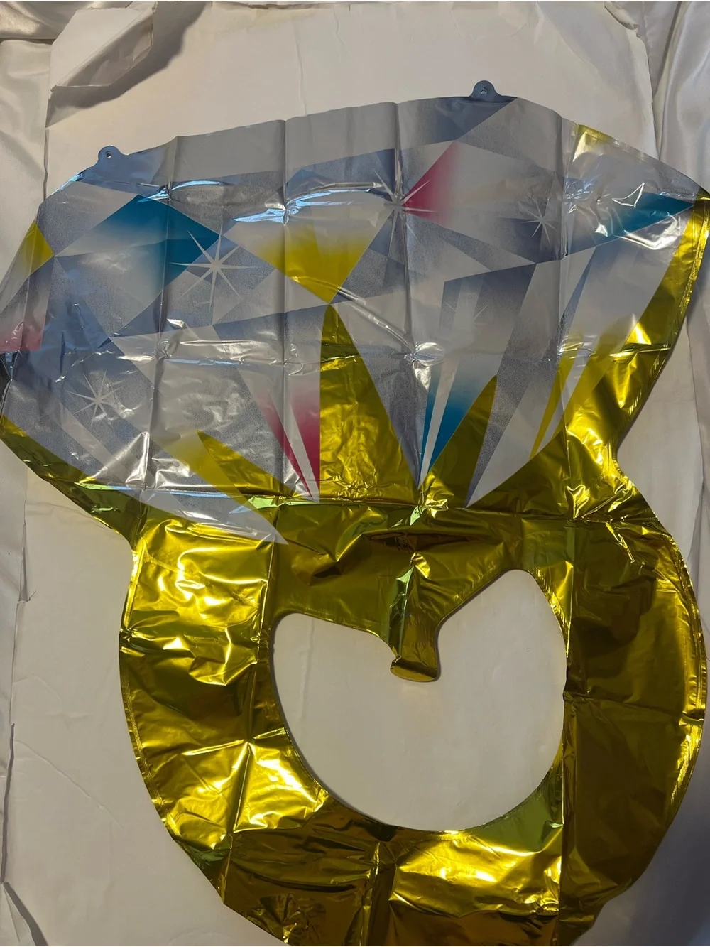 Pack of 5 NEW Diamond Ring Mylar Balloons